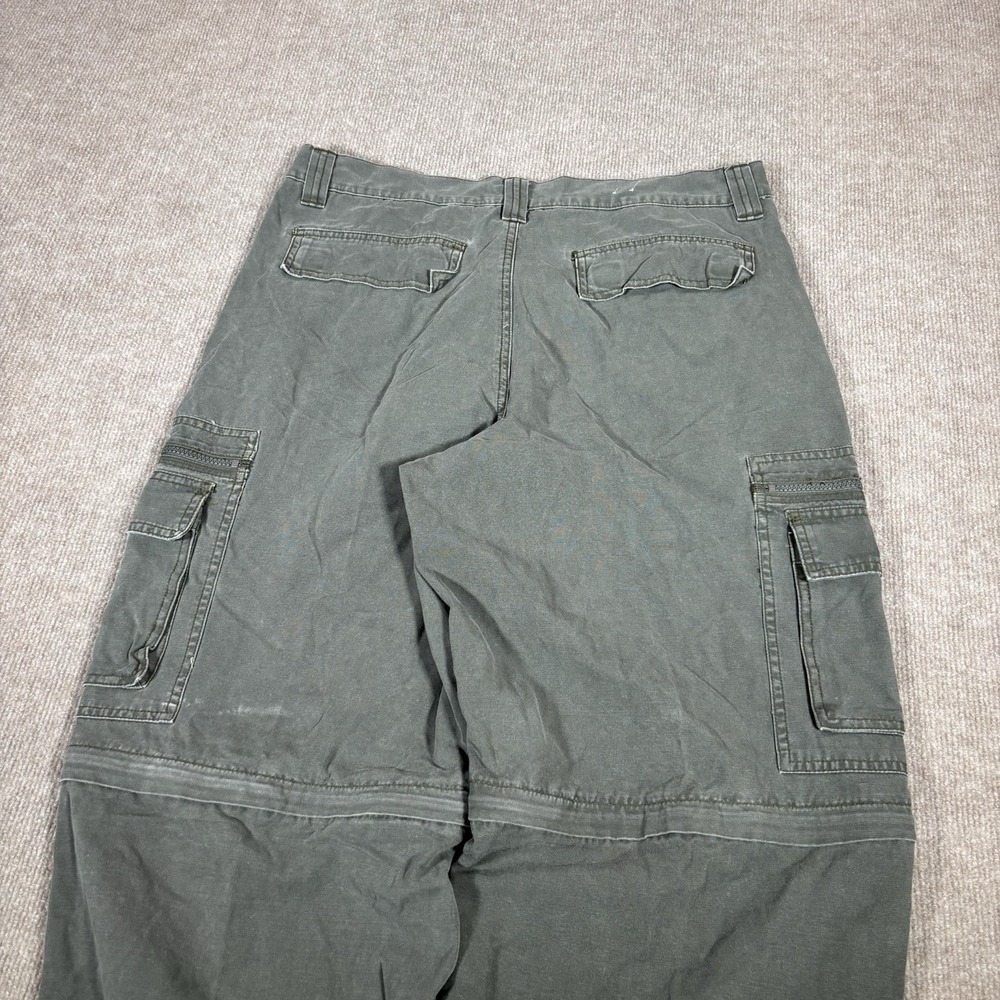 Vintage‎ Old Navy Pants Mens 35x32 Army Green Cargo Convertible Military Baggy - Picture 6 of 13